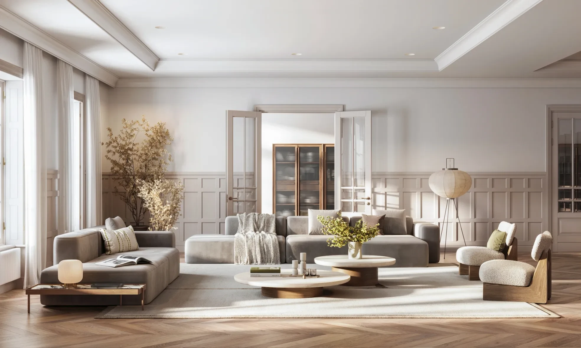 A warm, cozy therapy waiting room with natural light and comfortable seating